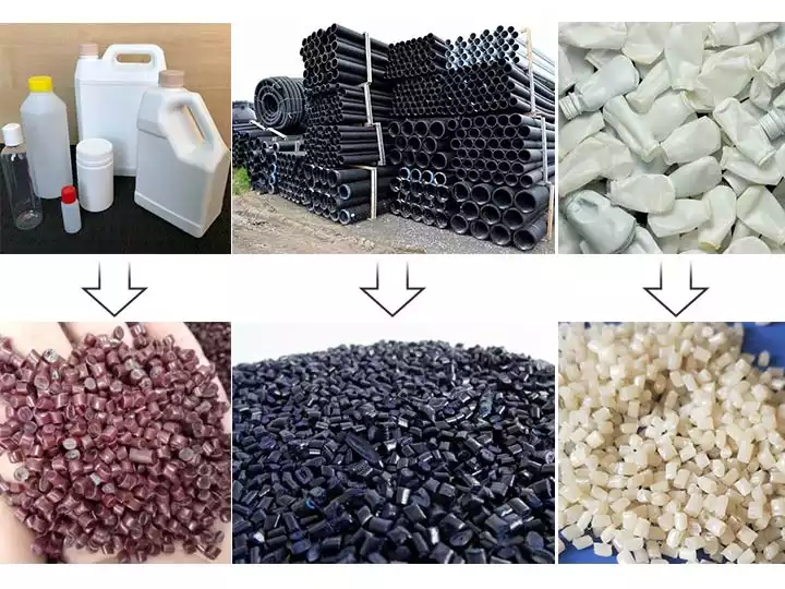 What is the waste HDPE recycling process?